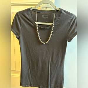 Millet mixed media necklace with rhinestones